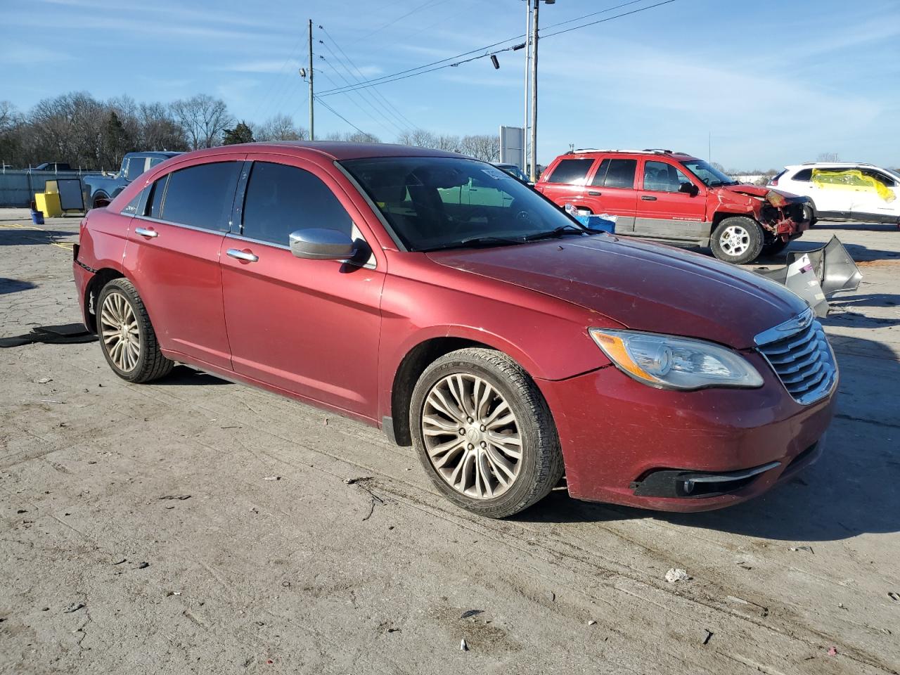 2013 Chrysler 200 VIN 1C3CCBCG0DN570845 Copart auction photo, rear end / front end damage thumbnail 4
