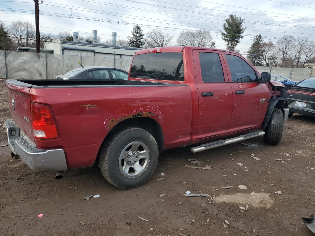 2010 Dodge RAM VIN 1D7RV1GP8AS256884 Copart auction photo, front end / side damage thumbnail 3