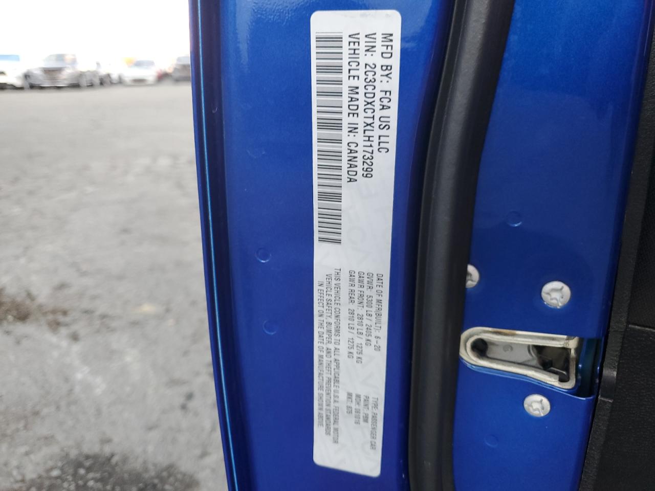 2020 Dodge Charger VIN 2C3CDXCTXLH173299 Copart auction photo, front end damage thumbnail 14