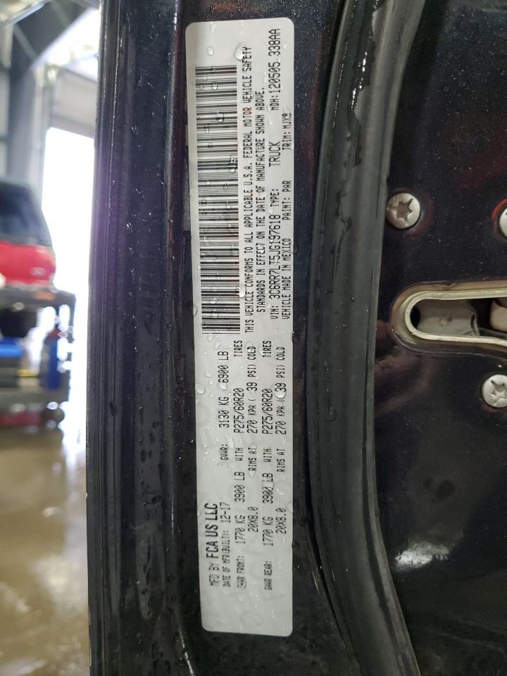 2018 RAM 1500 VIN 3C6RR7LT5JG197618 Copart auction photo, front end damage thumbnail 14