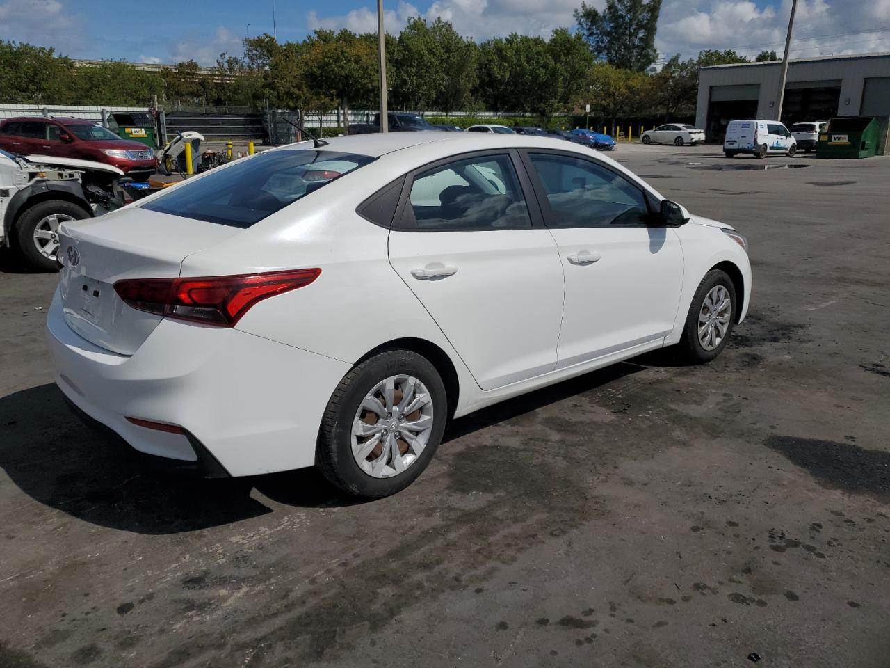 2019 Hyundai Accent VIN 3KPC24A30KE051919 Copart auction photo, all over damage thumbnail 3