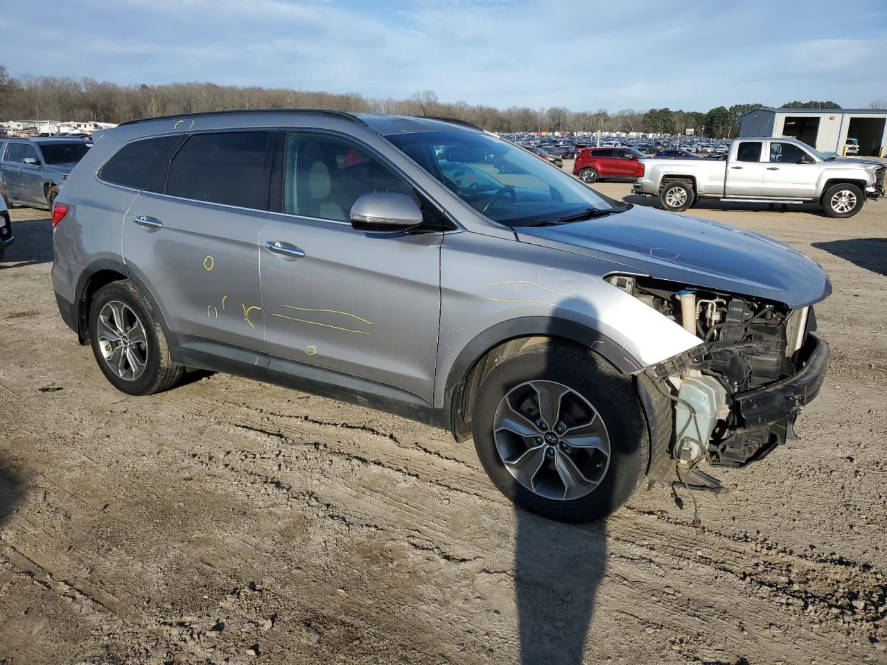 2014 Hyundai Santa Fe VIN KM8SN4HF1EU060665 Copart auction photo, front end / minor dent/scratches damage thumbnail 4