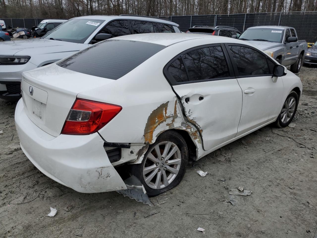 2012 Honda Civic VIN 2HGFB2F85CH593904 Copart auction photo, side / minor dent/scratches damage thumbnail 3