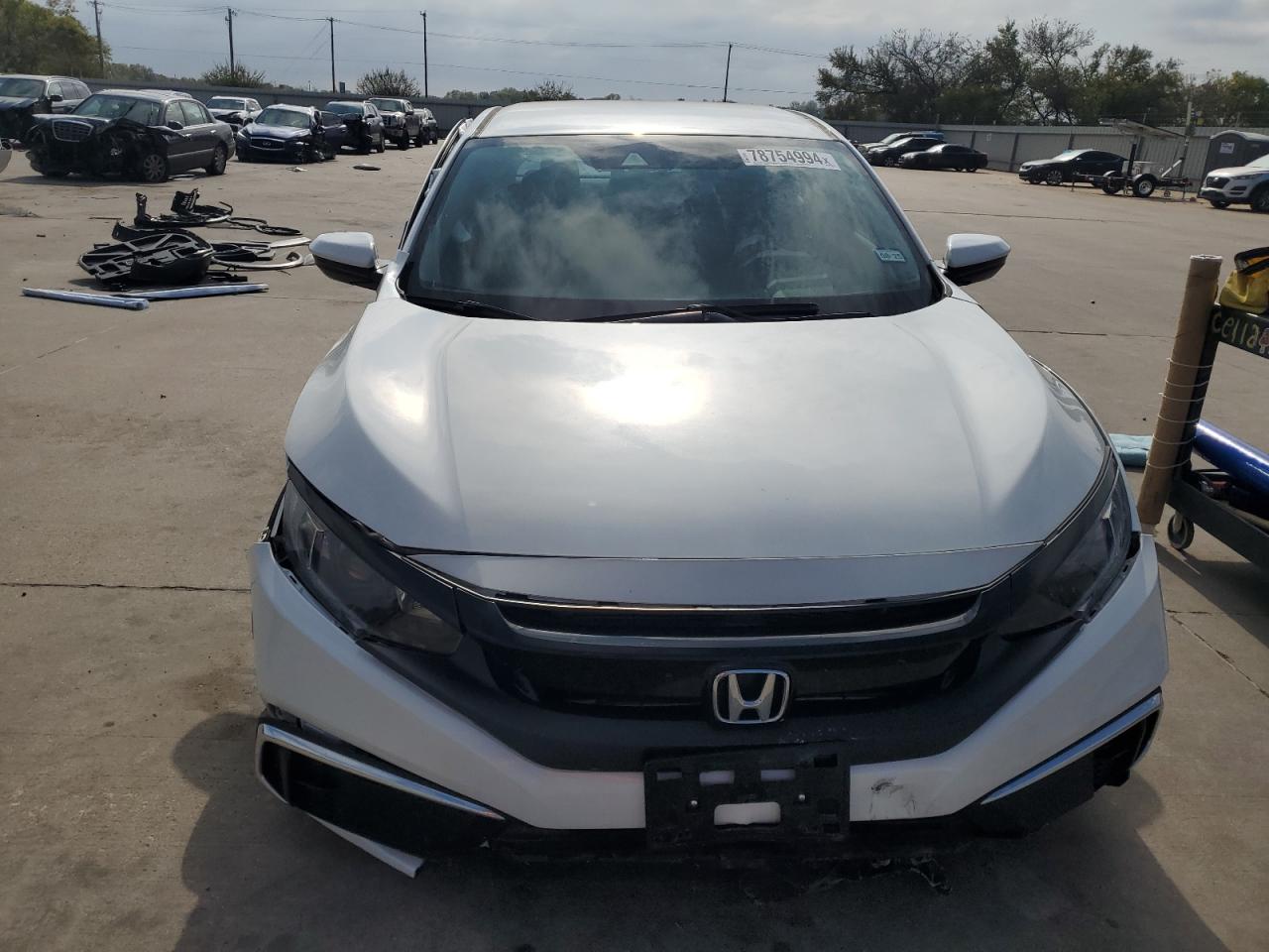 2019 Honda Civic VIN 19XFC2F62KE046836 Copart auction photo, front end / side damage thumbnail 5