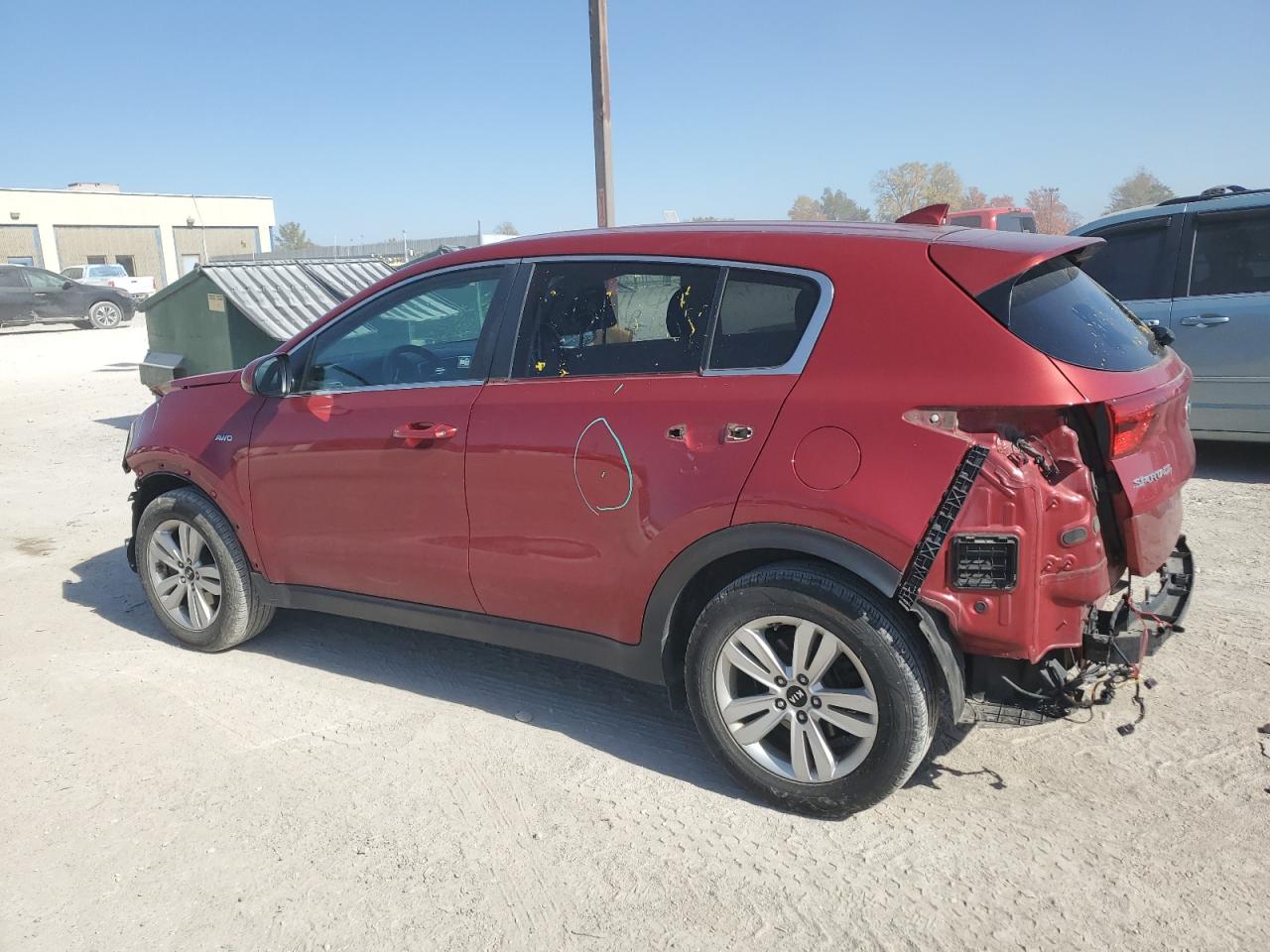 2019 KIA Sportage VIN KNDPMCAC2K7512642 Copart auction photo, rear end / minor dent/scratches damage thumbnail 2