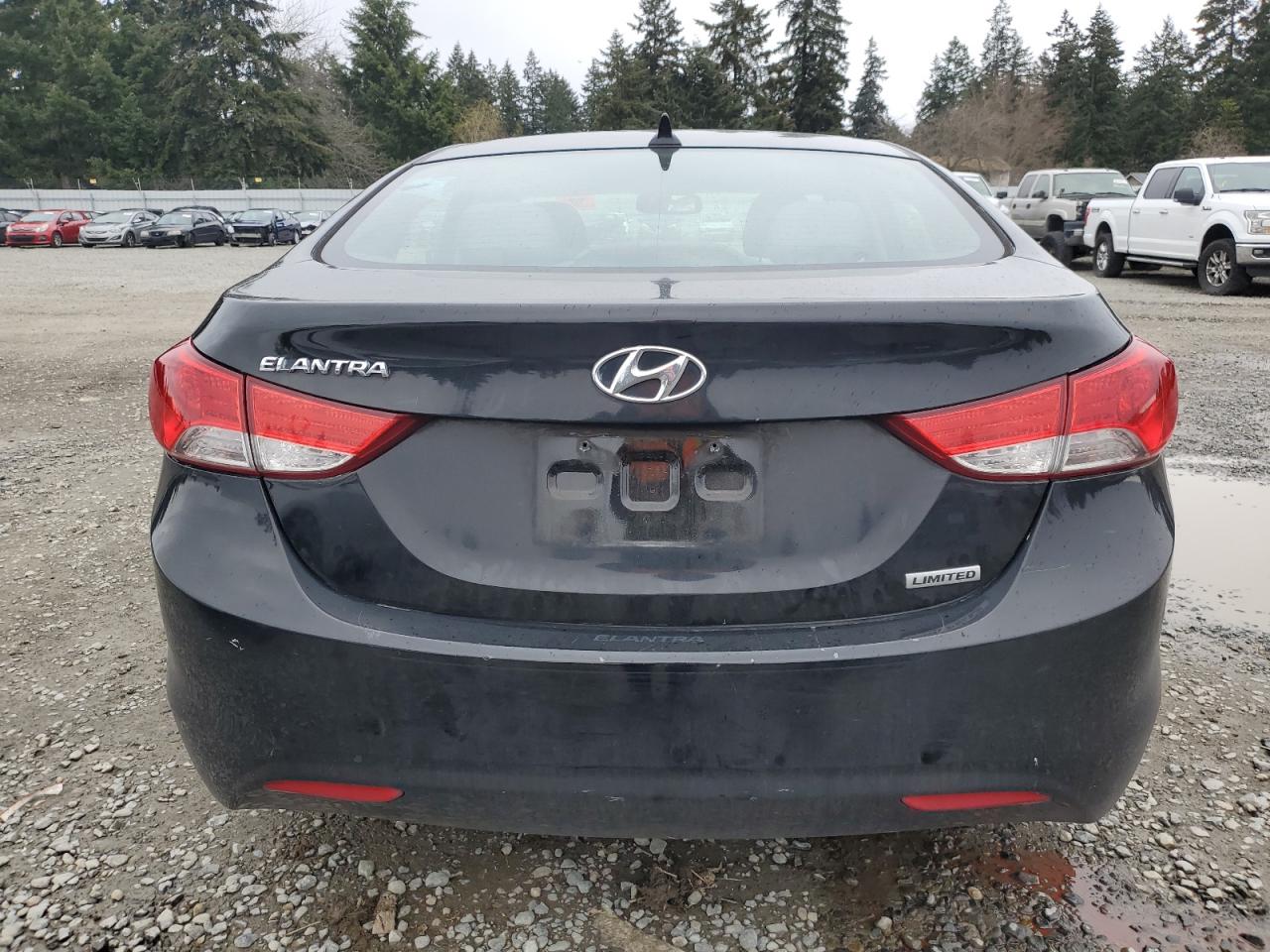 2013 Hyundai Elantra VIN 5NPDH4AE3DH214100 Copart auction photo, vandalism damage thumbnail 6