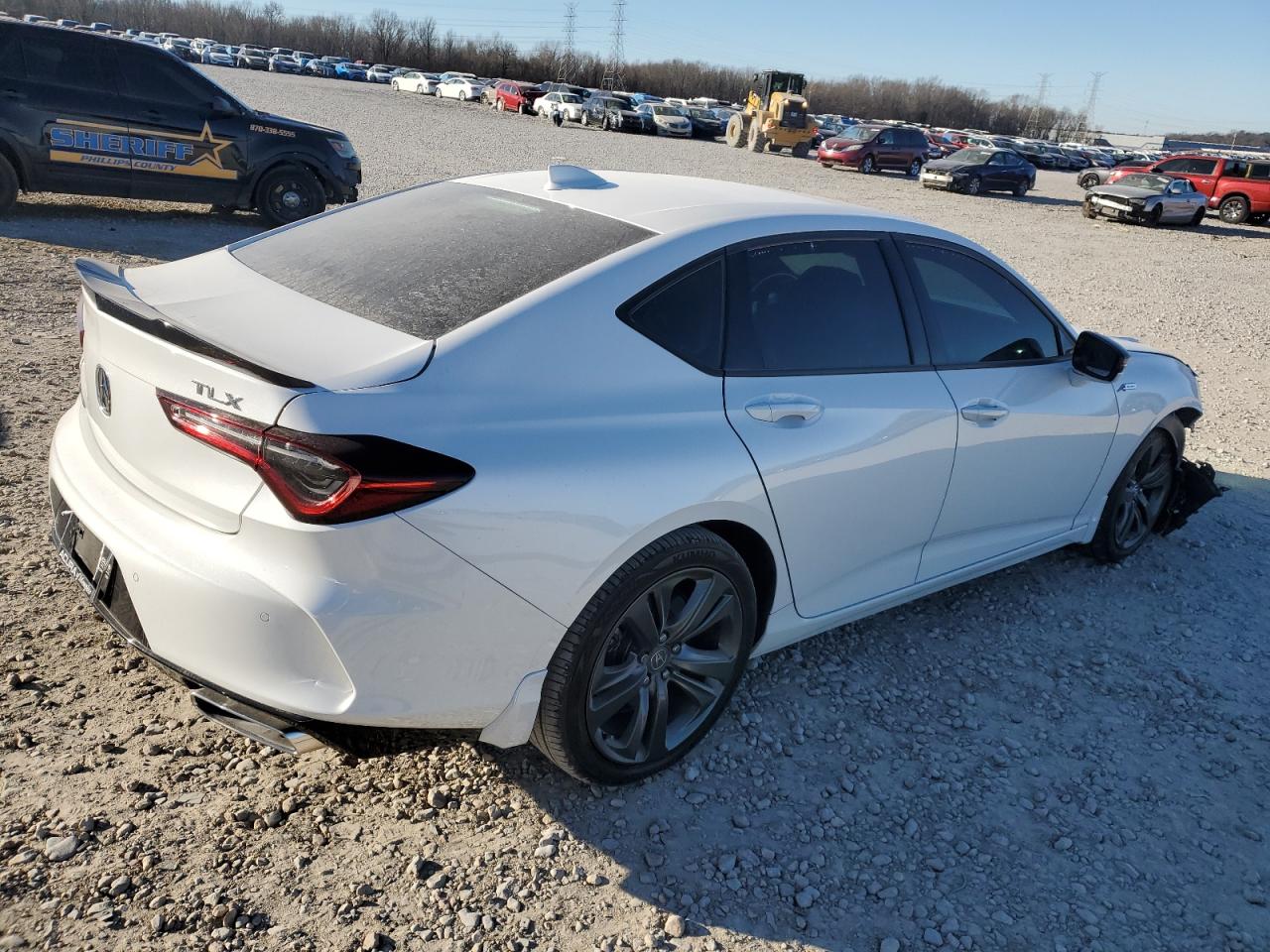 2021 Acura TLX VIN 19UUB5F56MA013607 Copart auction photo, front end damage thumbnail 3