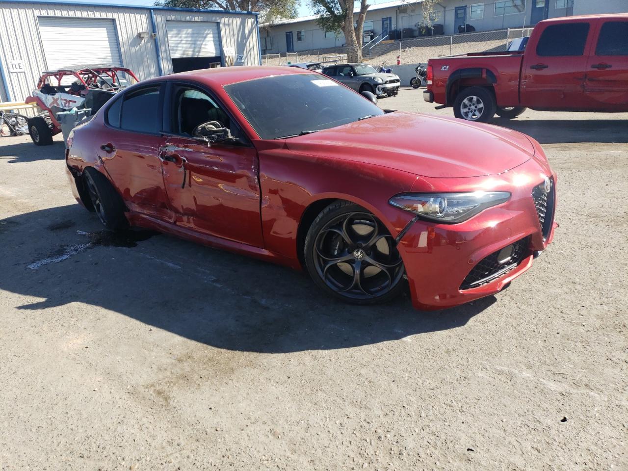 2019 Alfa Romeo Giulia VIN ZARFAMBN0K7606082 Copart auction photo, side / undercarriage damage thumbnail 4