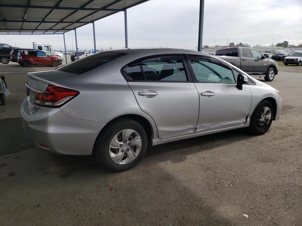 2013 Honda Civic VIN 19XFB2F58DE246214 Copart auction photo, side / front end damage thumbnail 3