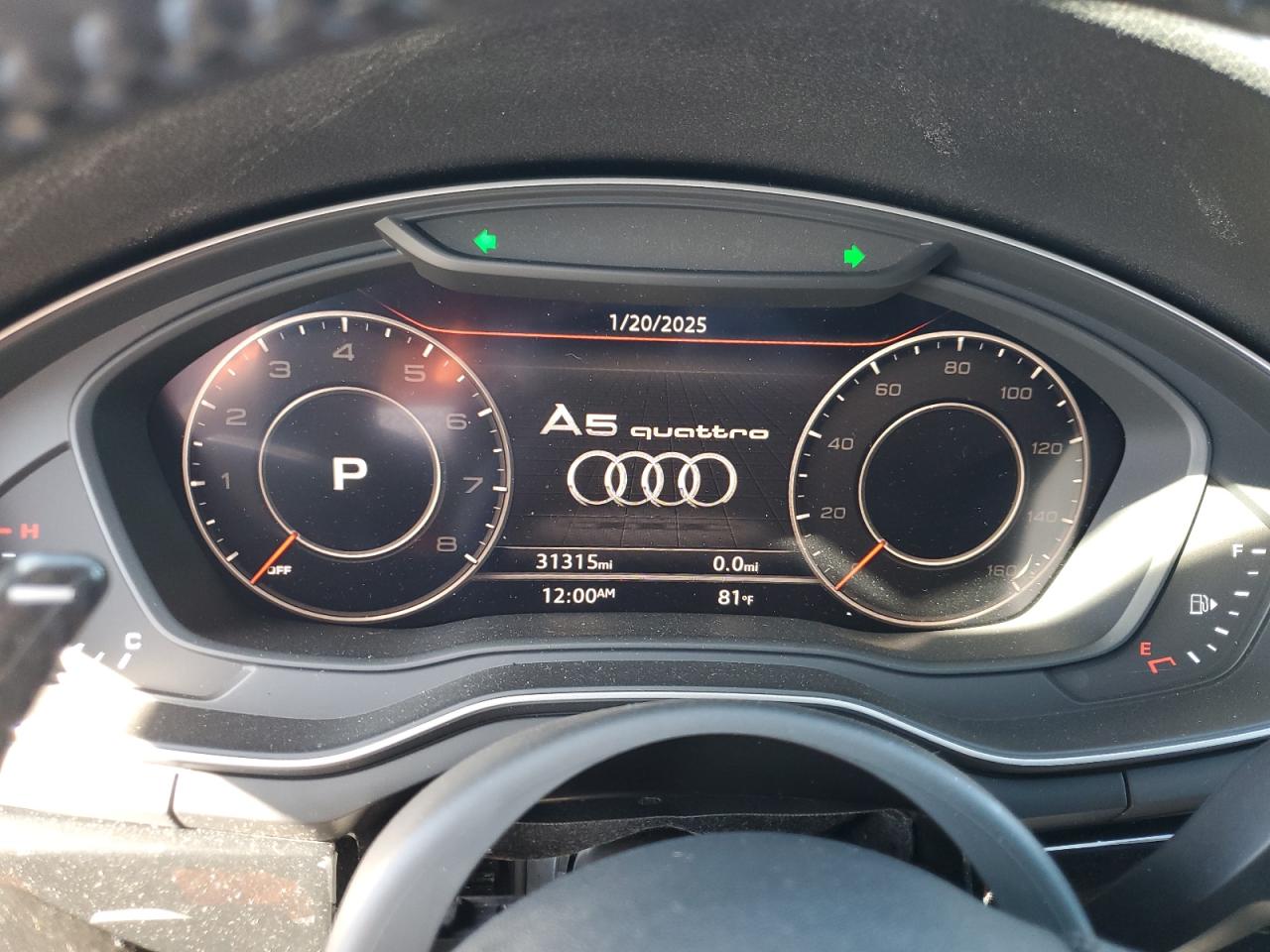 2019 Audi A5 VIN WAUENCF50KA074962 Copart auction photo, front end damage thumbnail 9