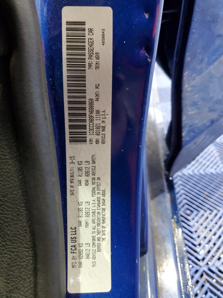 2015 Chrysler 200 VIN 1C3CCCAB9FN680860 Copart auction photo, front end / minor dent/scratches damage thumbnail 13