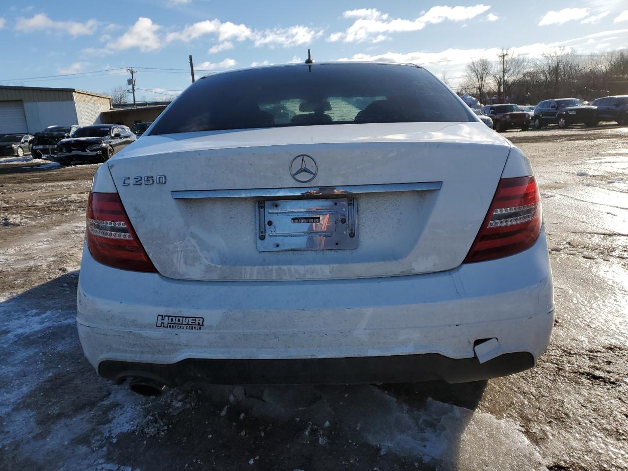 2013 Mercedes-Benz C-klasse VIN WDDGF4HBXDA787586 Copart auction photo, side / front end damage thumbnail 6