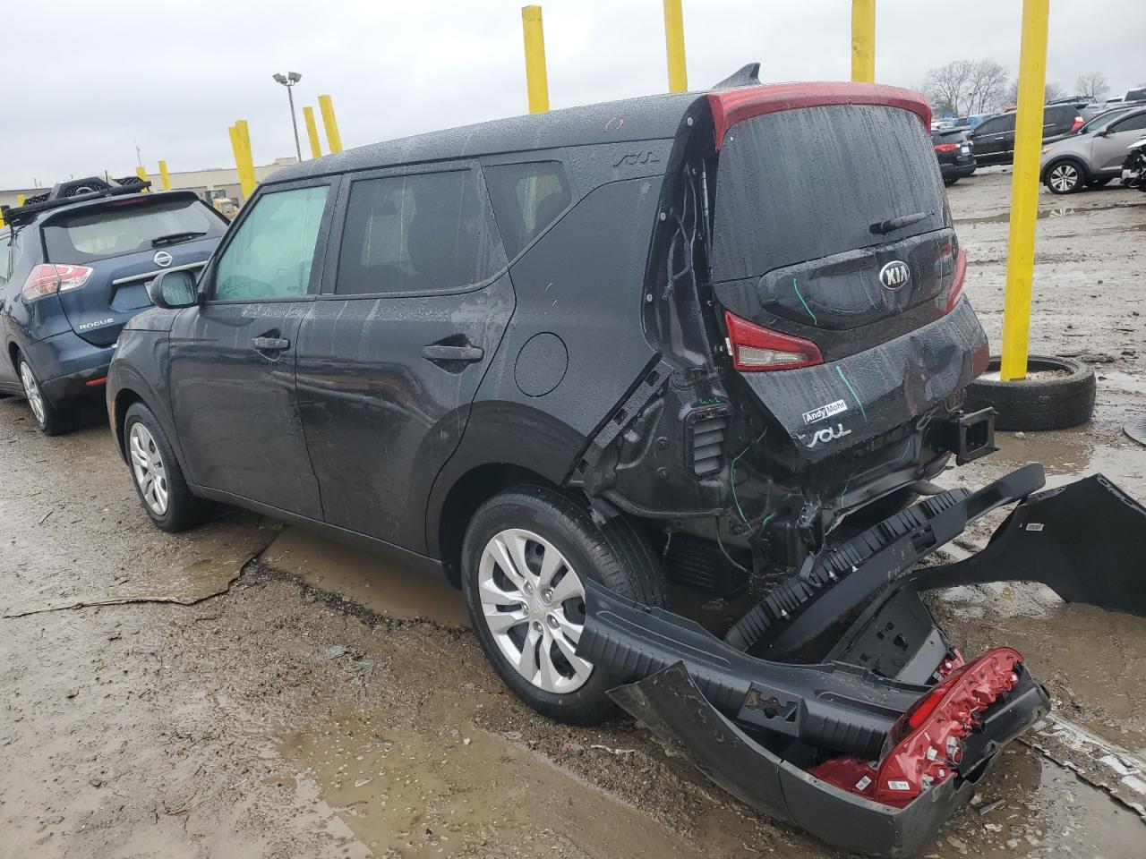 2021 KIA Soul VIN KNDJ23AU6M7146577 Copart auction photo, rear end / minor dent/scratches damage thumbnail 2