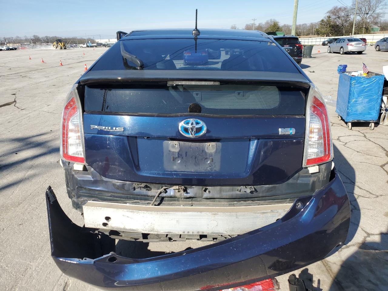 2014 Toyota Prius VIN JTDKN3DU0E0389612 Copart auction photo, rollover damage thumbnail 6