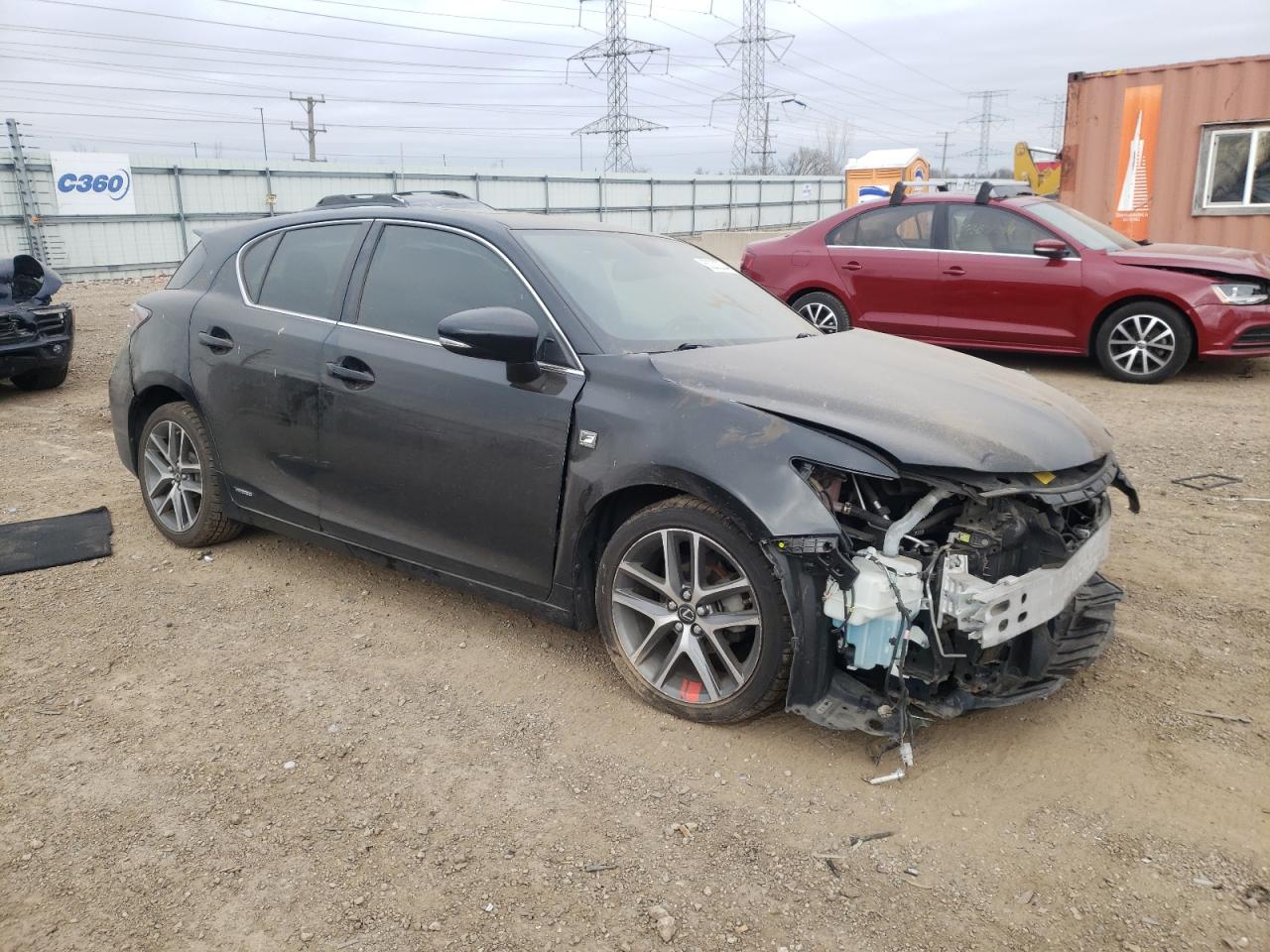 2014 Lexus CT VIN JTHKD5BH6E2184495 Copart auction photo, front end / rear end damage thumbnail 4