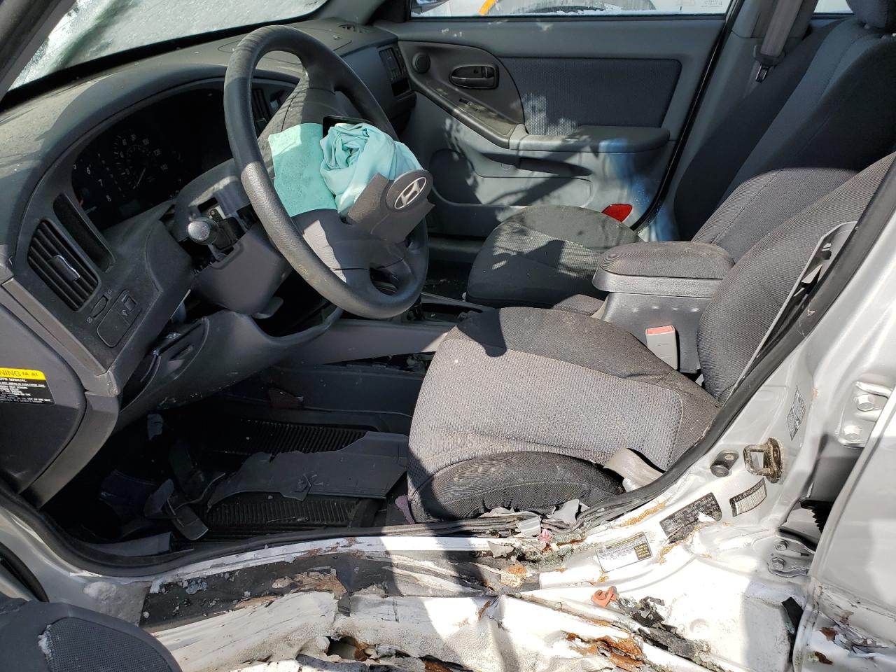 2006 Hyundai Elantra VIN KMHDN56D86U202768 Copart auction photo, side damage thumbnail 7