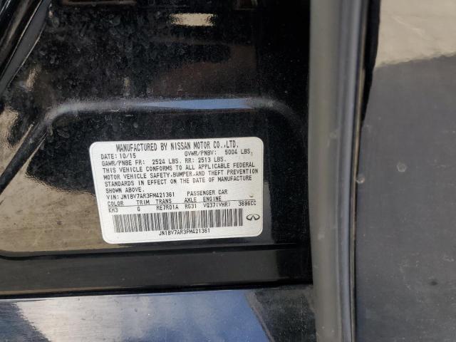 2015 Infiniti Q50 VIN JN1BV7AR3FM421361 Copart auction photo, all over damage thumbnail 13