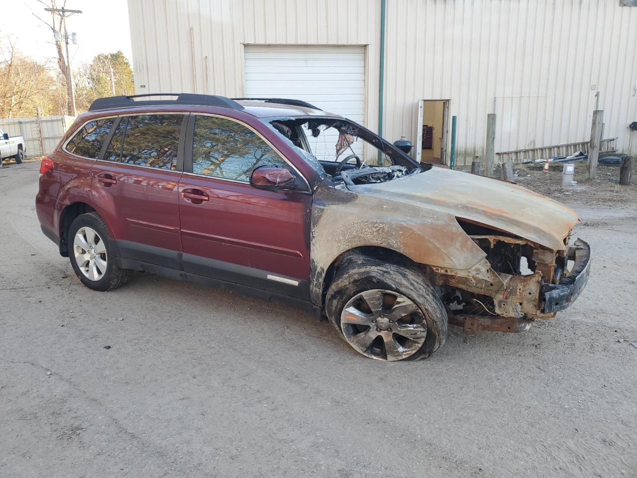 2011 Subaru Outback VIN 4S4BRCCC8B3430460 Copart auction photo, burn - engine / burn - interior damage thumbnail 4