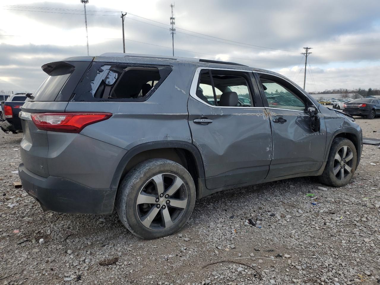 2018 Chevrolet Traverse VIN 1GNERHKW3JJ285159 Copart auction photo, all over damage thumbnail 3