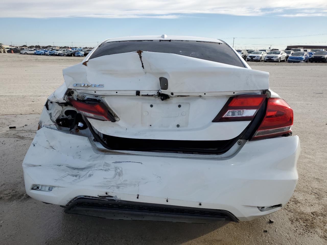 2015 Honda Civic VIN 19XFB2F91FE099014 Copart auction photo, rear end / front end damage thumbnail 6