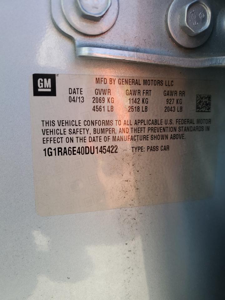 2013 Chevrolet Volt VIN 1G1RA6E40DU145422 Copart auction photo, front end damage thumbnail 13