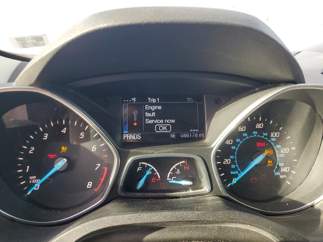 2014 Ford Escape VIN 1FMCU0JX1EUB15697 Copart auction photo, mechanical / front end damage thumbnail 9
