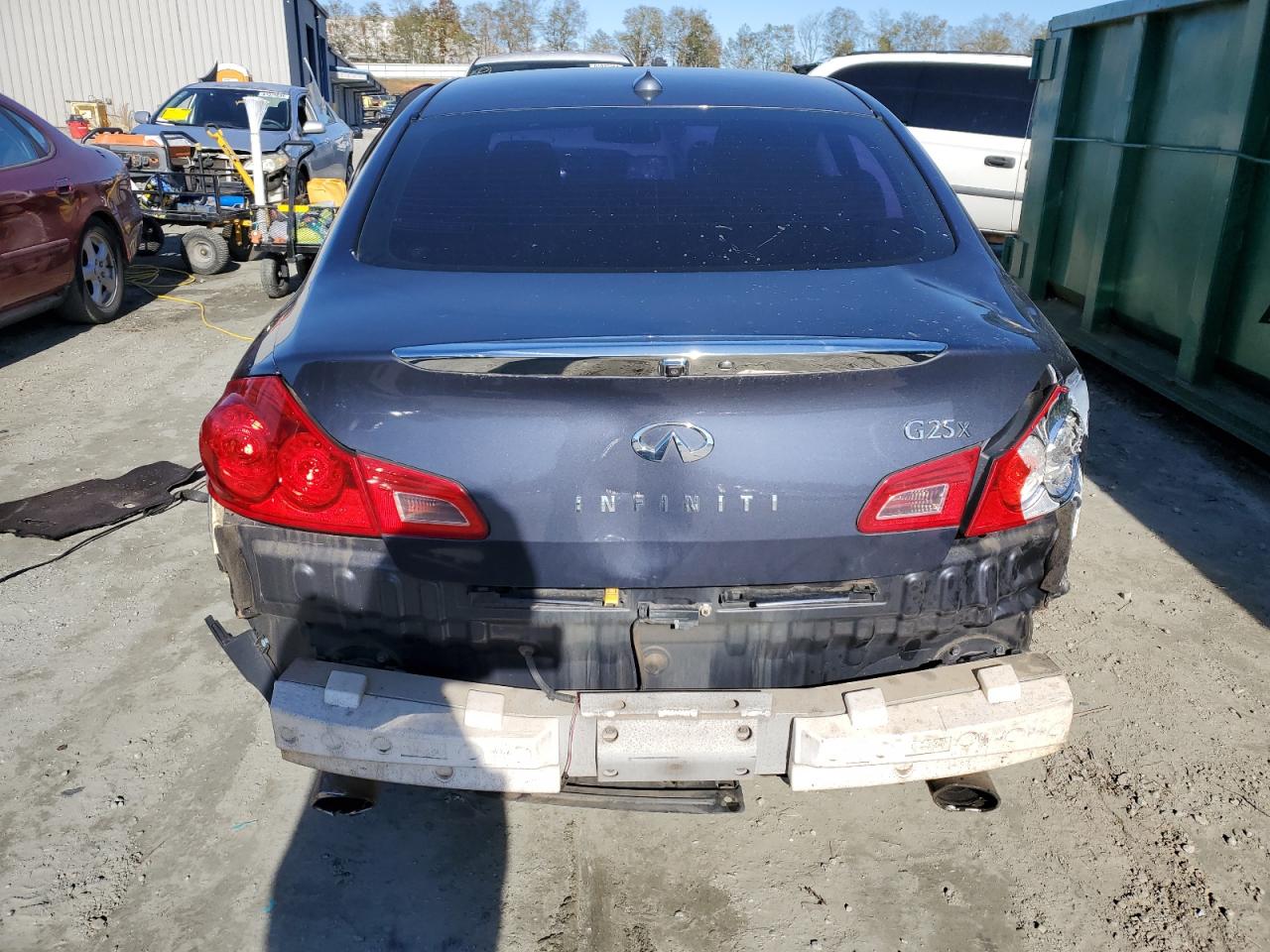 2011 Infiniti G VIN JN1DV6AR8BM651863 Copart auction photo, all over damage thumbnail 6