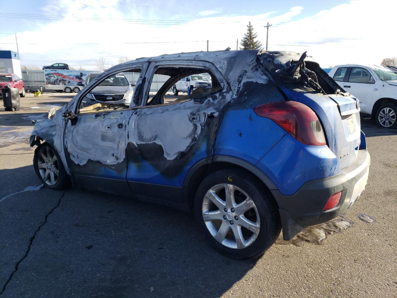 2015 Buick Encore VIN KL4CJHSB7FB258997 Copart auction photo, burn damage thumbnail 2