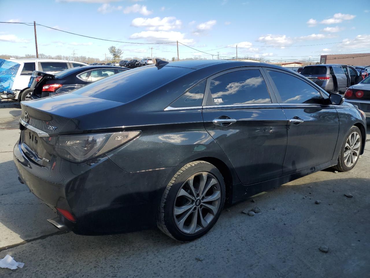 2014 Hyundai Sonata VIN 5NPEC4AB4EH901323 Copart auction photo, rear end damage thumbnail 3