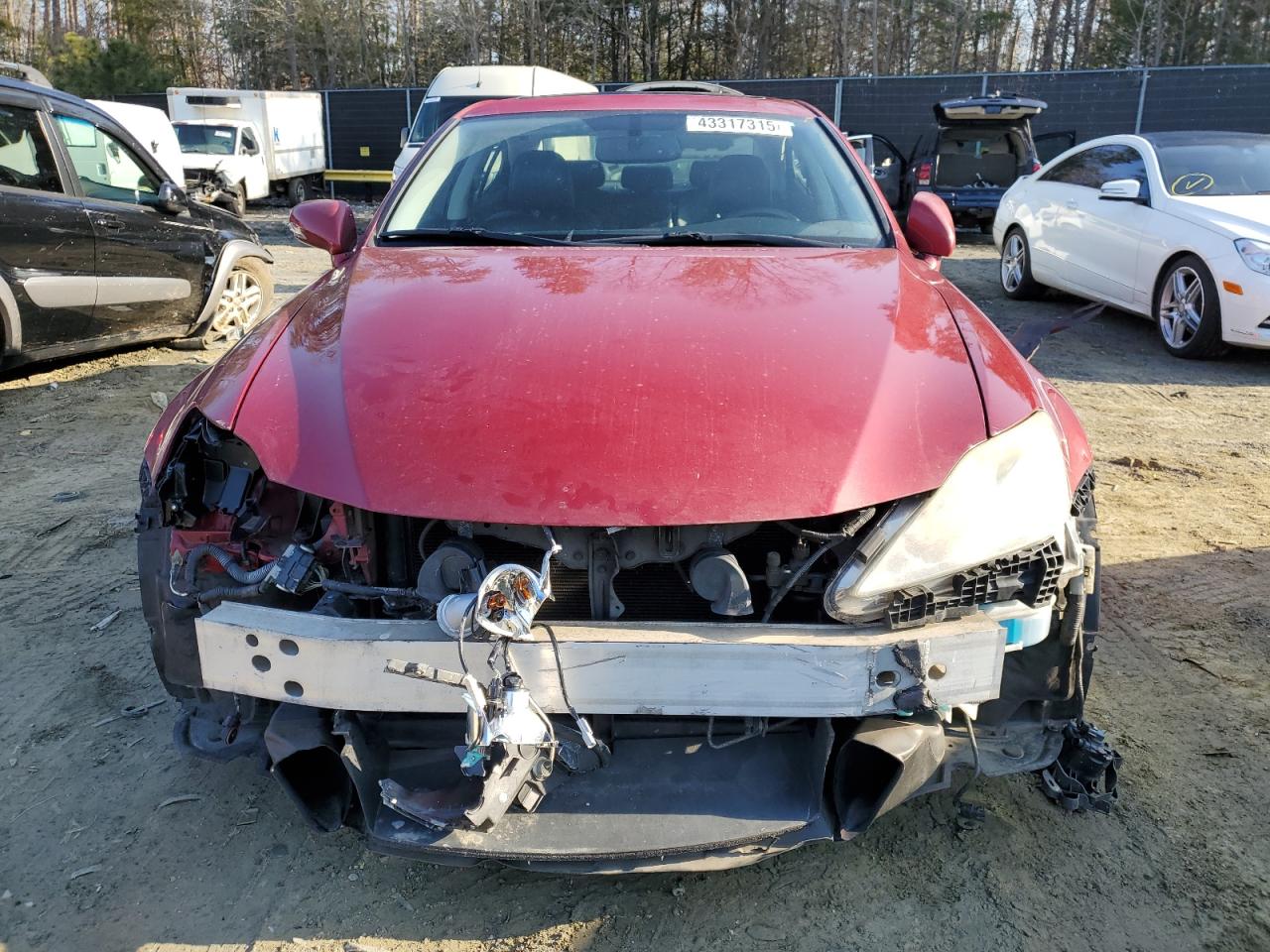 2012 Lexus IS VIN JTHBF5C2XC5166906 Copart auction photo, front end damage thumbnail 5
