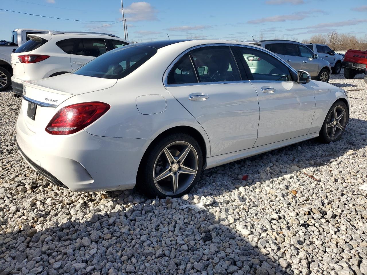 2016 Mercedes-Benz C-klasse VIN WDDWF4KB6GR124266 Copart auction photo, front end damage thumbnail 3