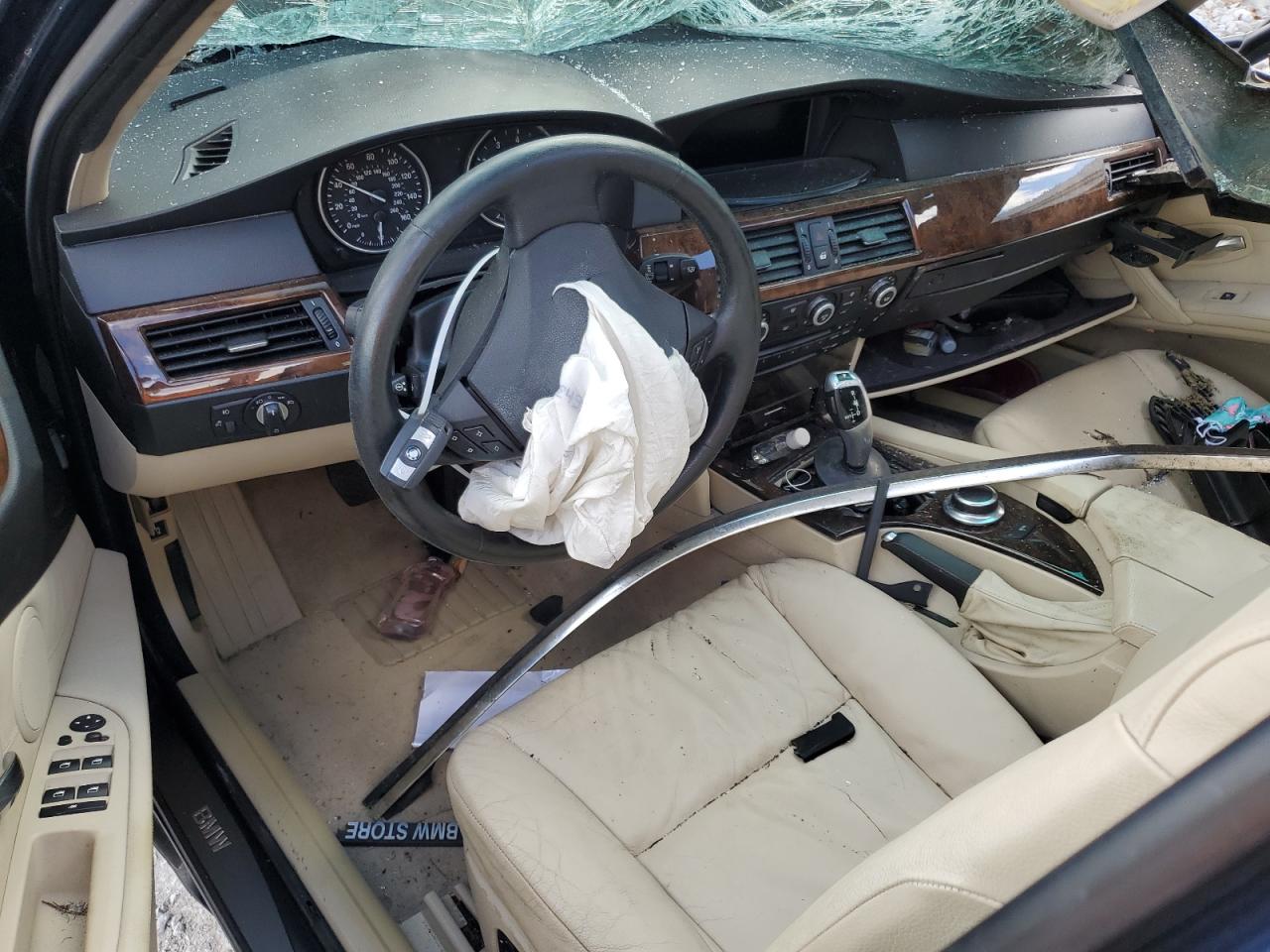 2008 BMW 5er VIN WBANV93538CZ62433 Copart auction photo, all over damage thumbnail 8