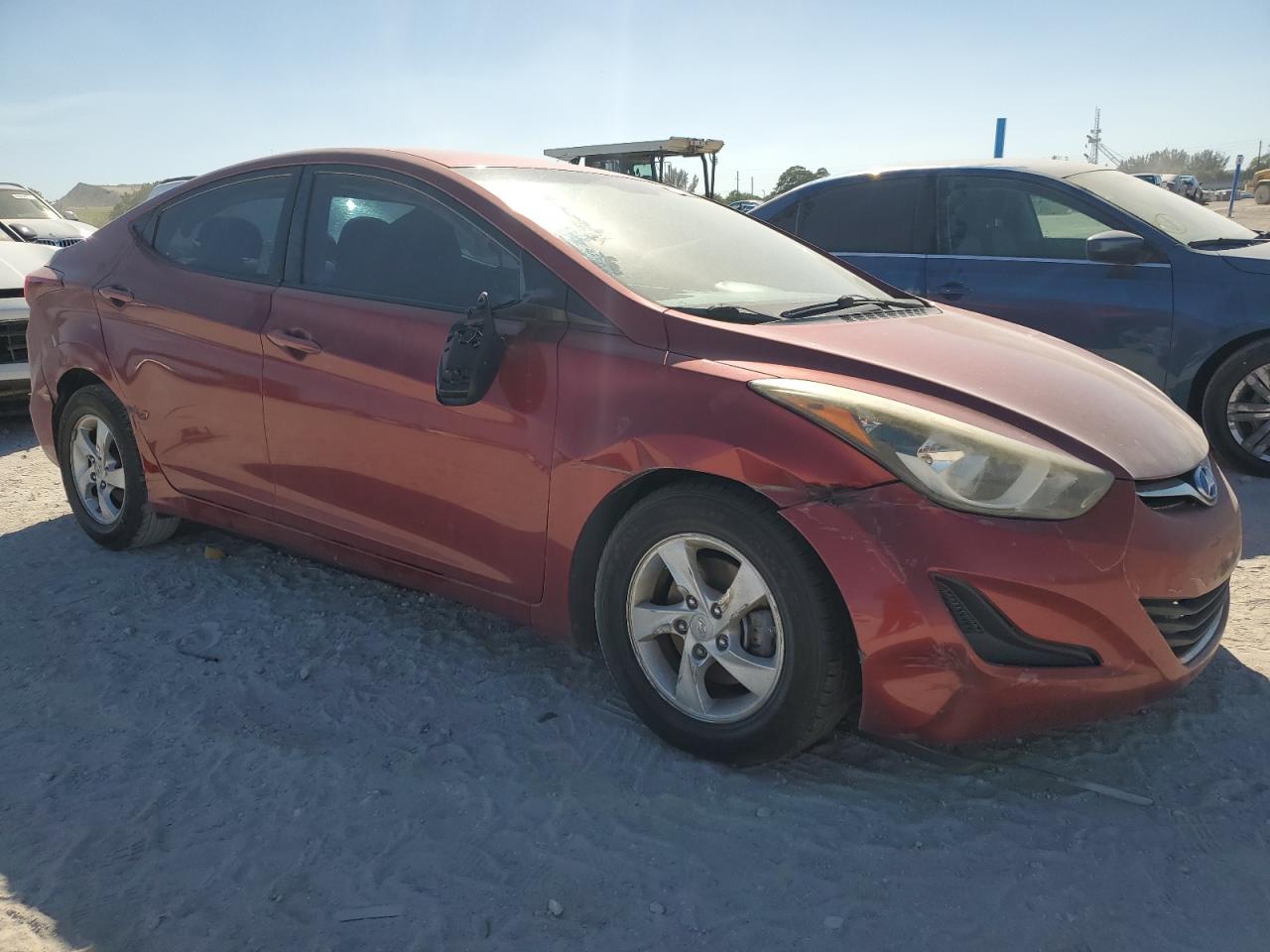 2015 Hyundai Elantra VIN 5NPDH4AE6FH609701 Copart auction photo, vandalism / front end damage thumbnail 4