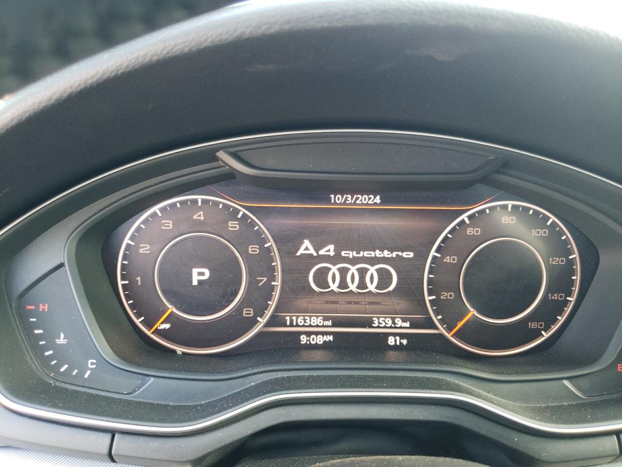 2017 Audi A4 VIN WAUENAF47HN040983 Copart auction photo, front end damage thumbnail 9