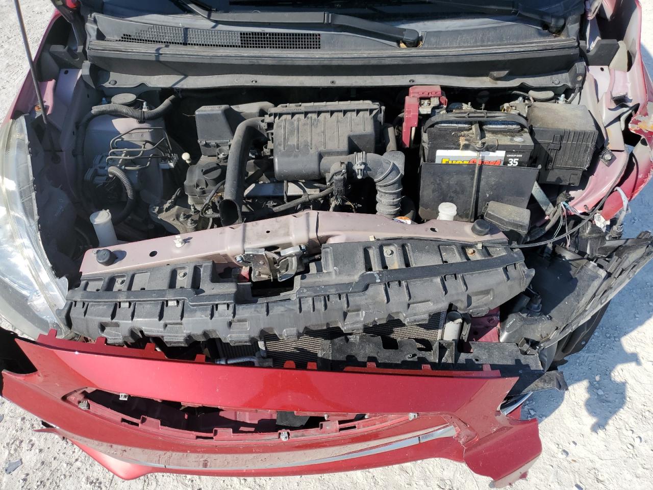 2019 Mitsubishi Mirage VIN ML32A3HJ6KH003142 Copart auction photo, front end / side damage thumbnail 12