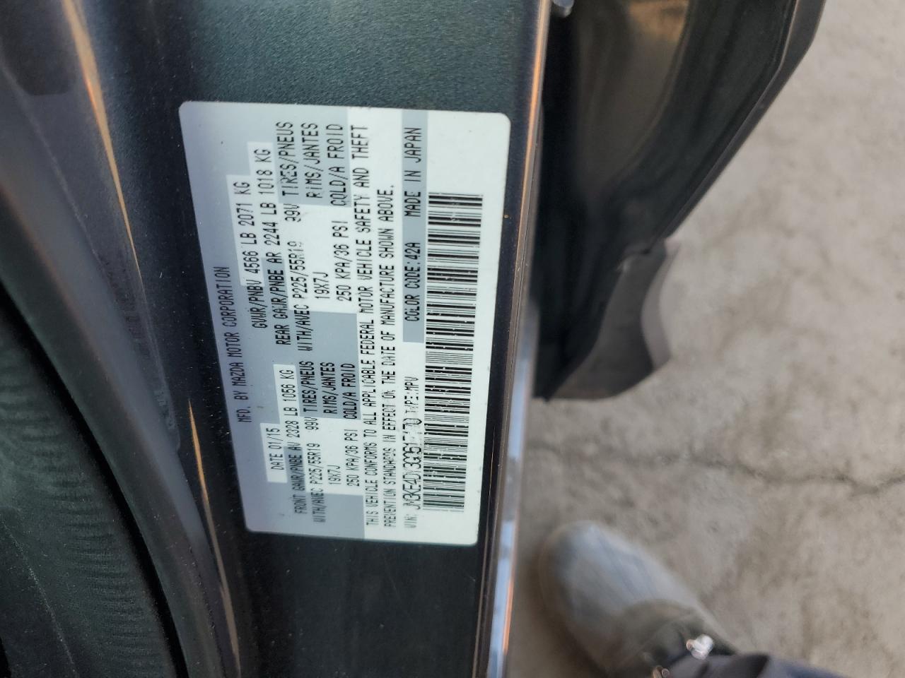 2016 Mazda CX-5 VIN JM3KE4DY3G0617170 Copart auction photo, front end damage thumbnail 13