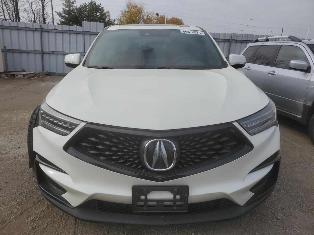 2019 Acura RDX VIN 5J8TC2H63KL806586 Copart auction photo, front end / undercarriage damage thumbnail 5
