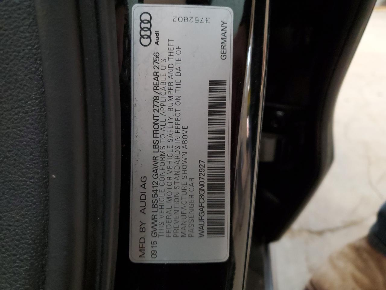 2016 Audi A6 VIN WAUFGAFC8GN072927 Copart auction photo, front end / mechanical damage thumbnail 13