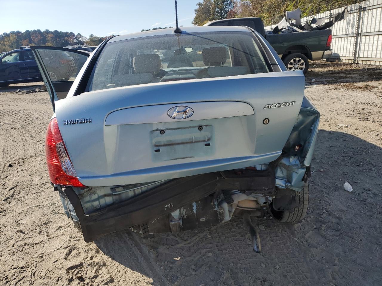 2008 Hyundai Accent VIN KMHCN46C38U261694 Copart auction photo, rear end / front end damage thumbnail 6