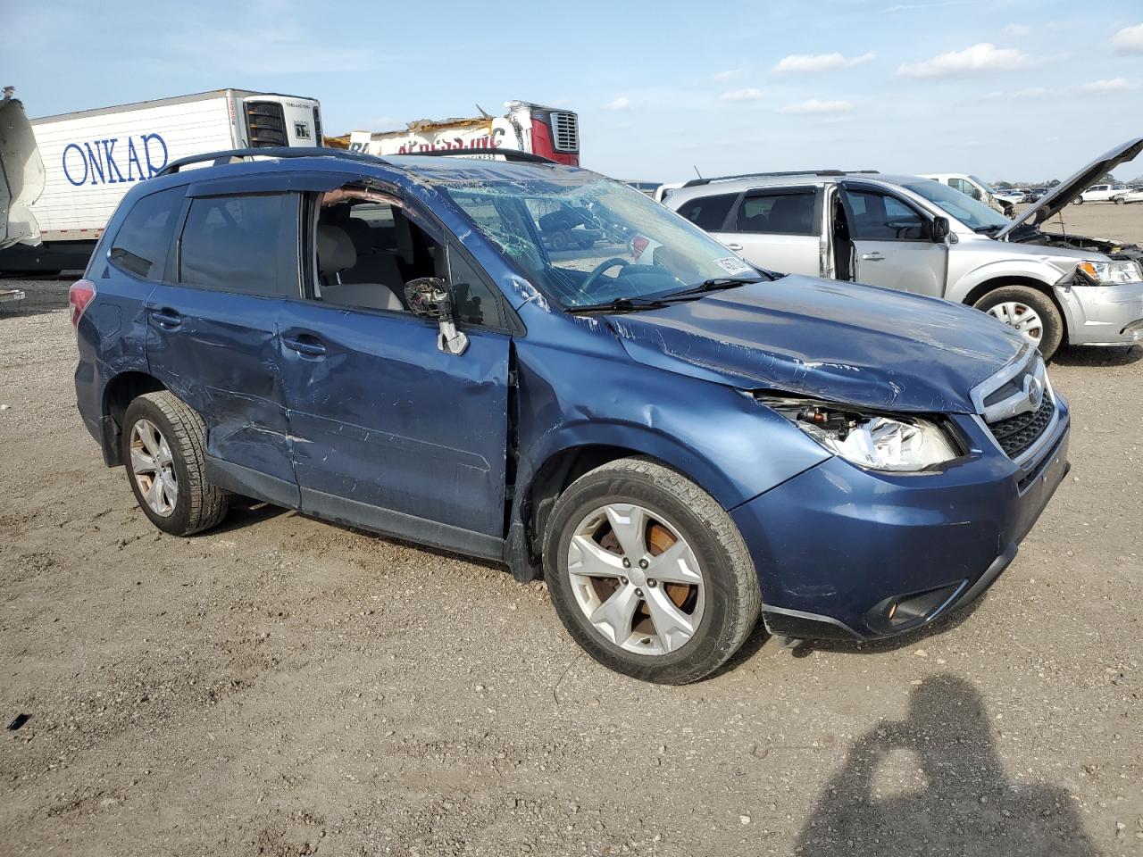 2014 Subaru Forester VIN JF2SJAEC7EH419052 Copart auction photo, side / rollover damage thumbnail 4