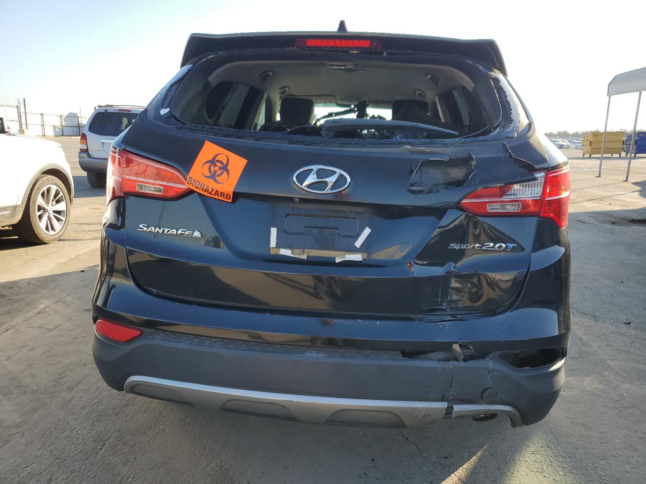 2013 Hyundai Santa Fe VIN 5XYZU3LA9DG114628 Copart auction photo, all over damage thumbnail 6