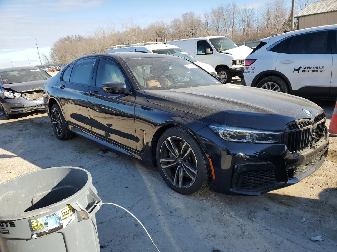 2021 BMW 7er VIN WBA7U2C02MCF77496 Copart auction photo, front end / undercarriage damage thumbnail 4