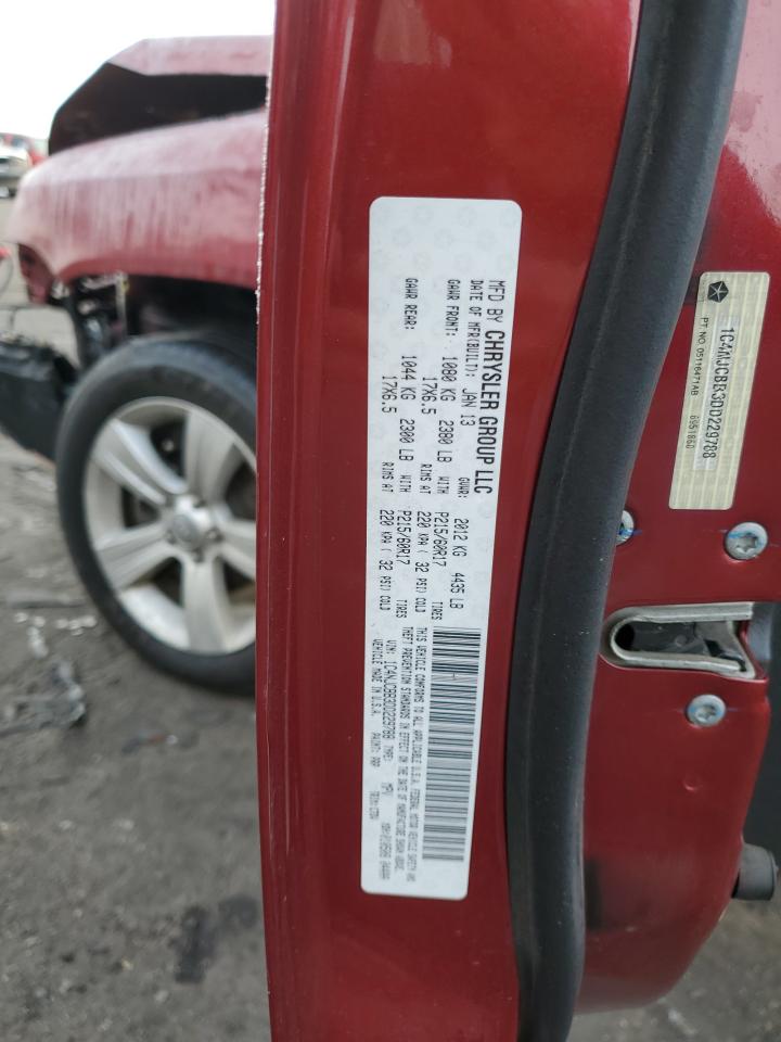 2013 Jeep Compass VIN 1C4NJCBB3DD229788 Copart auction photo, front end damage thumbnail 15