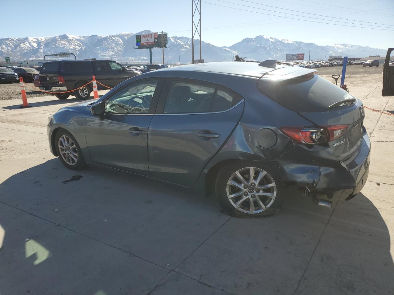 2015 Mazda 3 VIN JM1BM1M7XF1220789 Copart auction photo, rear end damage thumbnail 2