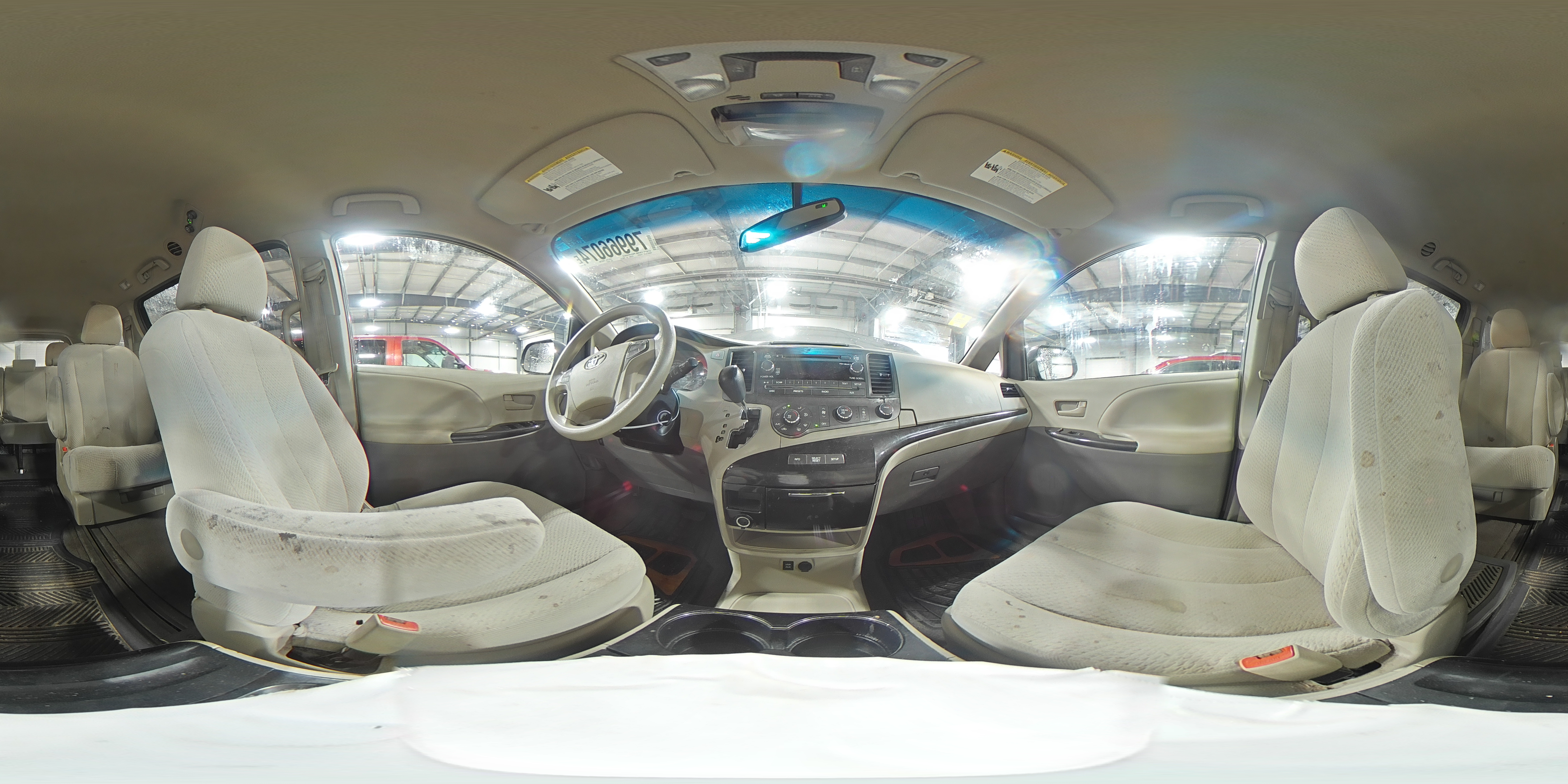 2012 Toyota Sienna VIN 5TDJK3DC4CS035601 Copart auction photo, front end damage thumbnail 15