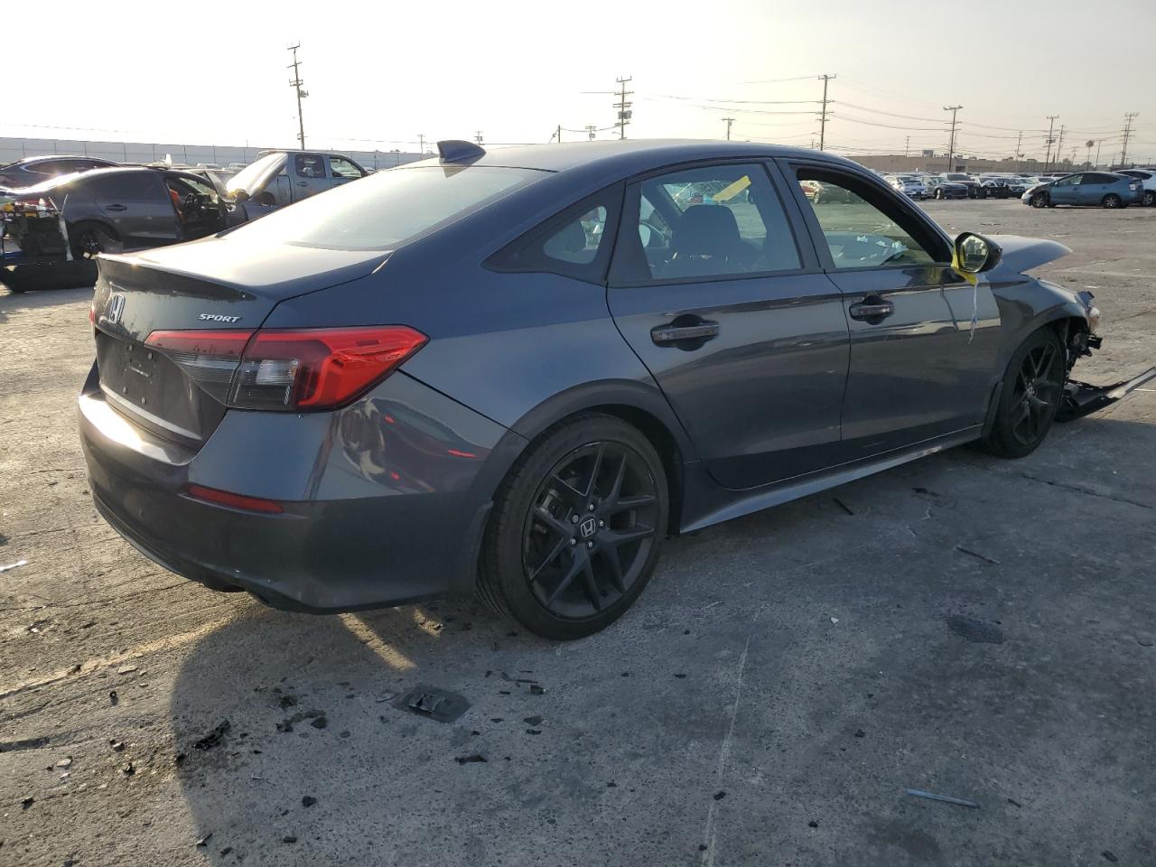 2022 Honda Civic VIN 2HGFE2F5XNH608803 Copart auction photo, all over damage thumbnail 3