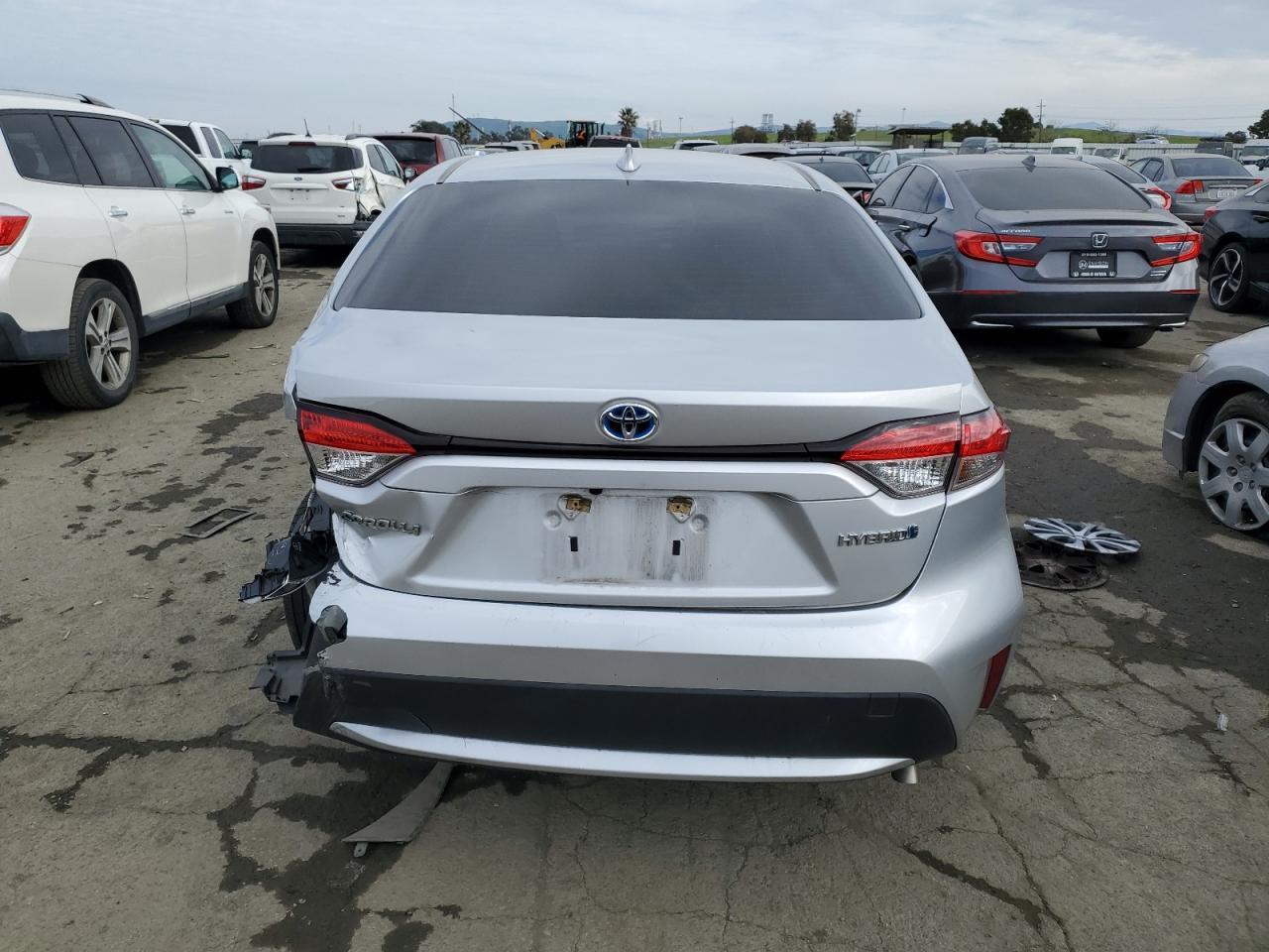 2020 Toyota Corolla VIN JTDEBRBE9LJ014507 Copart auction photo, rear end / front end damage thumbnail 6