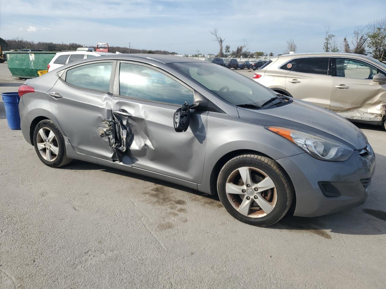 2013 Hyundai Elantra VIN 5NPDH4AEXDH411166 Copart auction photo, side damage thumbnail 4