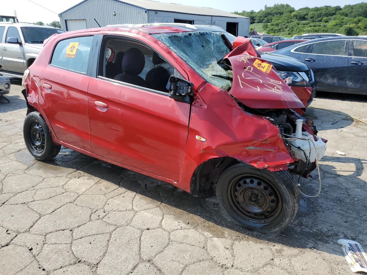 2015 Mitsubishi Mirage VIN ML32A3HJ9FH039624 Copart auction photo, all over / missing/altered vin damage thumbnail 4
