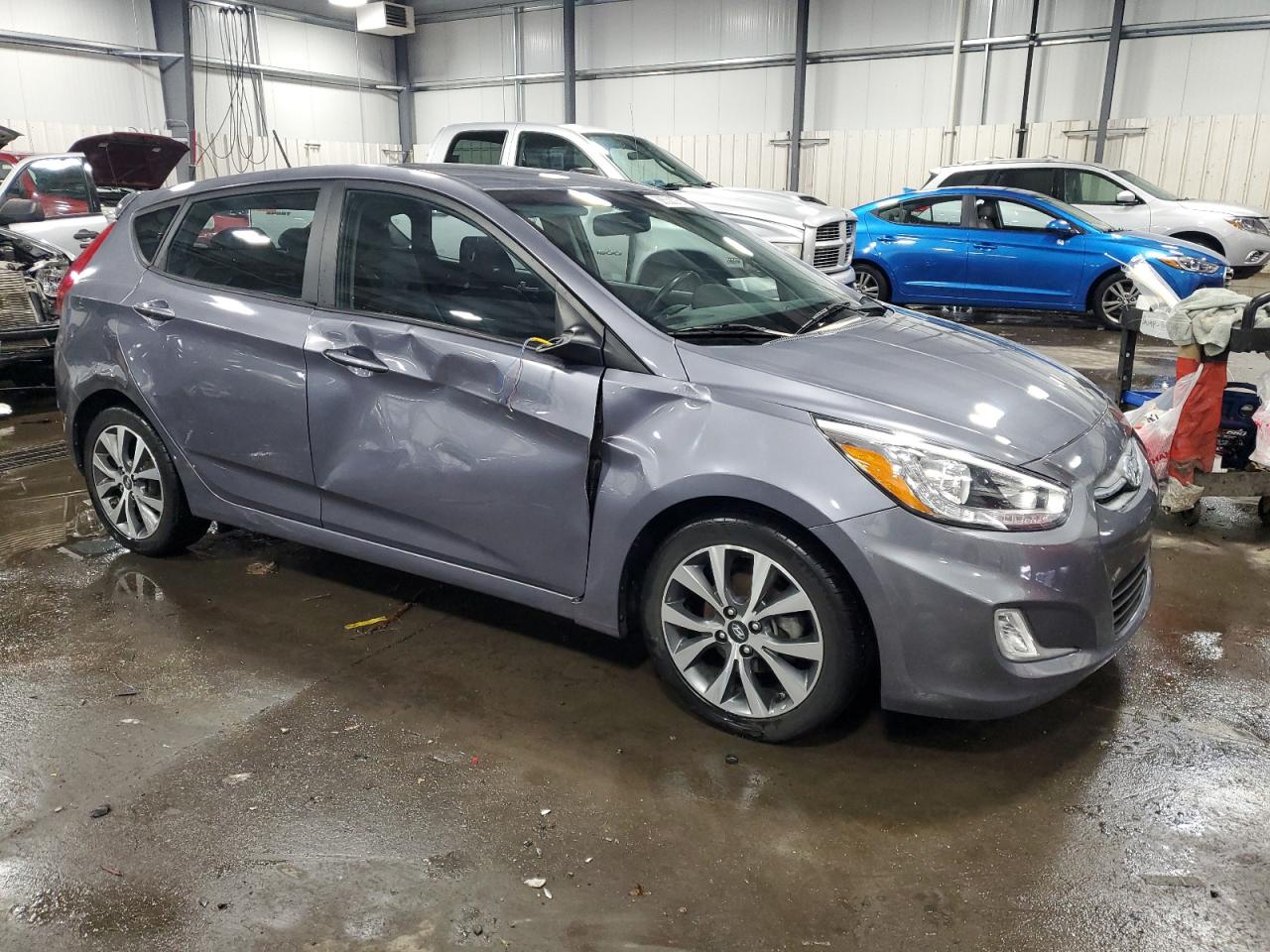 2017 Hyundai Accent VIN KMHCU5AE9HU346606 Copart auction photo, all over damage thumbnail 4